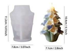 Molde silicona ramo de lirios
